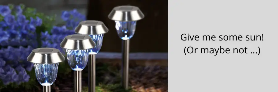 solar lights need direct sunlight